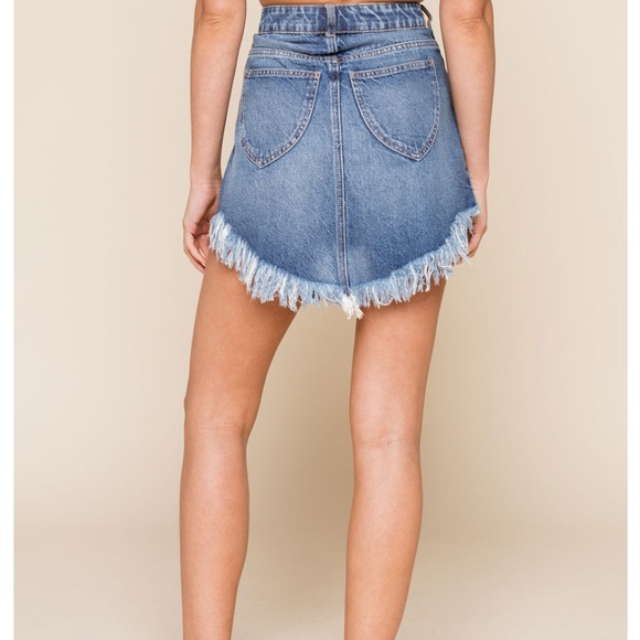 NWT Free People Bailey Denim Mini Skirt - Picture 3 of 7